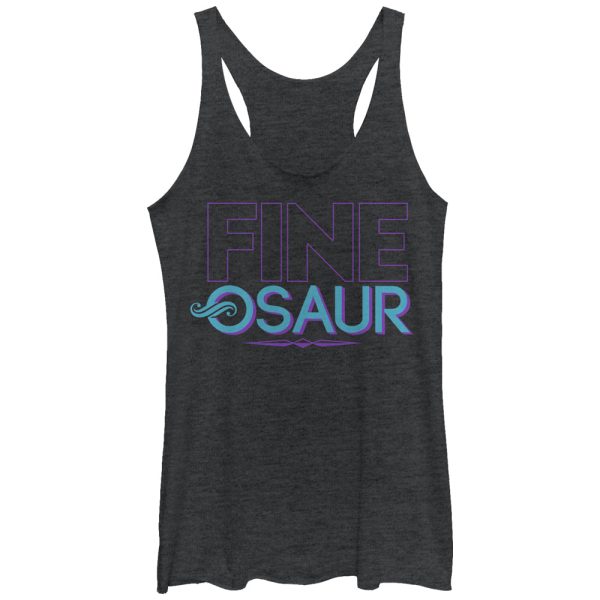 Women_s CHIN UP Fine-osaur Dinosaur Racerback Tank Top