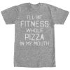 Women_s CHIN UP Fitness Pizza in Mouth Boyfriend Tee
