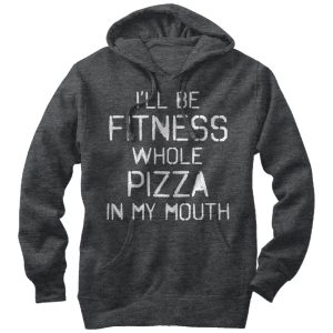 Women_s CHIN UP Fitness Pizza in Mouth Pull Over Hoodie