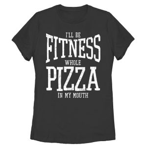 Women_s CHIN UP Fitness Whole Pizza T-Shirt