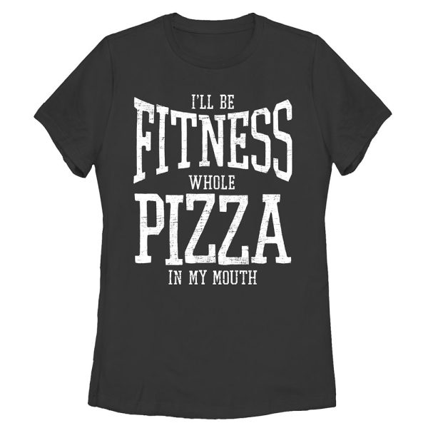 Women_s CHIN UP Fitness Whole Pizza T-Shirt