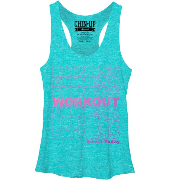 Women_s CHIN UP Fitness Workout Racerback Tank Top