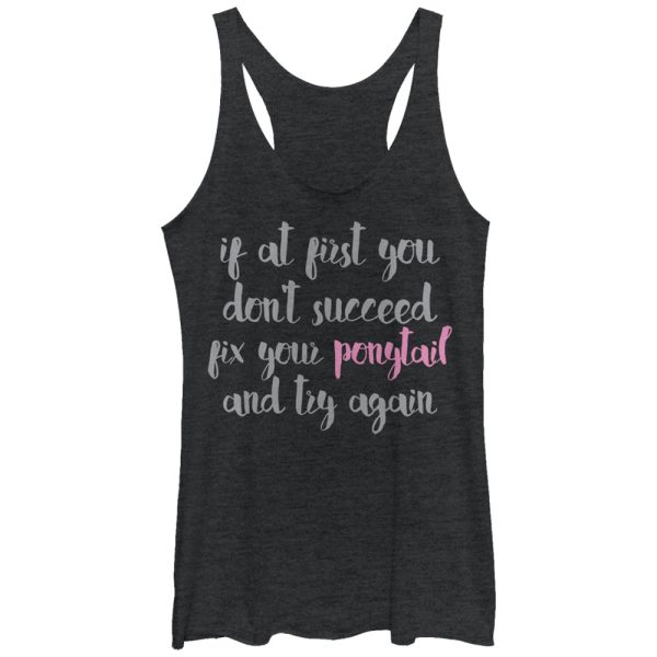 Women_s CHIN UP Fix Your Ponytail Racerback Tank Top