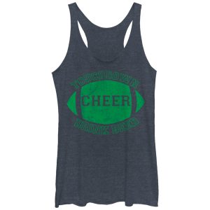 Women_s CHIN UP Football Touchdown Cheer Drink Beer Racerback Tank Top