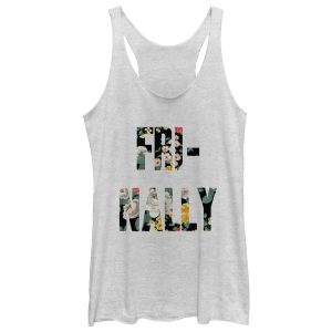 Women_s CHIN UP Fri-nally Floral Racerback Tank Top