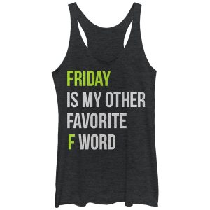 Women_s CHIN UP Friday is My Other Favorite F Word Racerback Tank Top