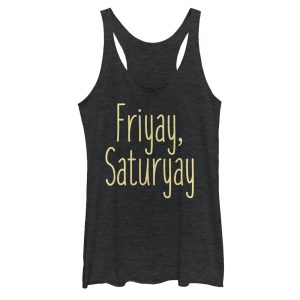 Women_s CHIN UP Friyay Saturyay Racerback Tank Top