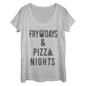 Women_s CHIN UP Frydays and Pizza Nights Scoop Neck