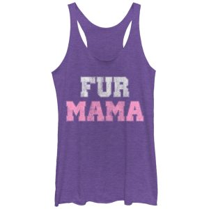 Women_s CHIN UP Fur Mama Racerback Tank Top