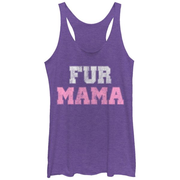 Women_s CHIN UP Fur Mama Racerback Tank Top