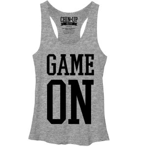 Women_s CHIN UP Game On Racerback Tank Top