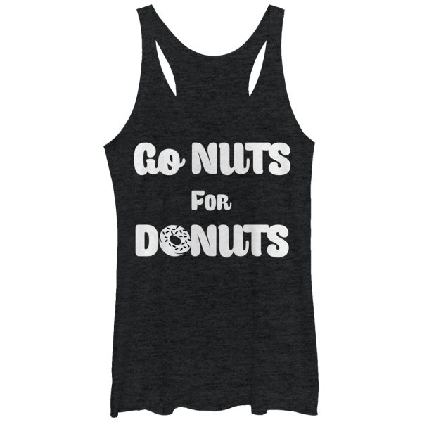 Women_s CHIN UP Go Nuts for Donuts Racerback Tank Top