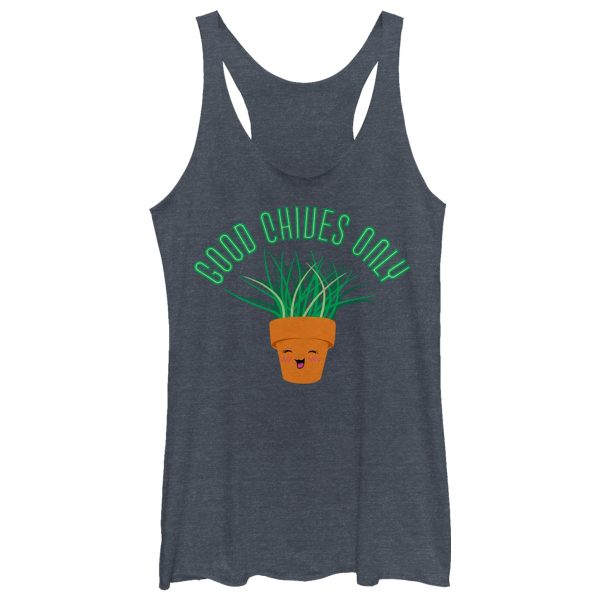 Women_s CHIN UP Good Chives Only Racerback Tank Top