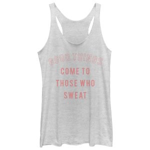 Women_s CHIN UP Good Comes to Those Who Sweat Racerback Tank Top