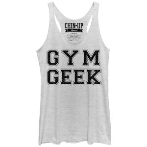 Women_s CHIN UP Gym Geek Racerback Tank Top