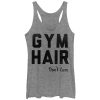 Women_s CHIN UP Gym Hair Don_t Care Racerback Tank Top