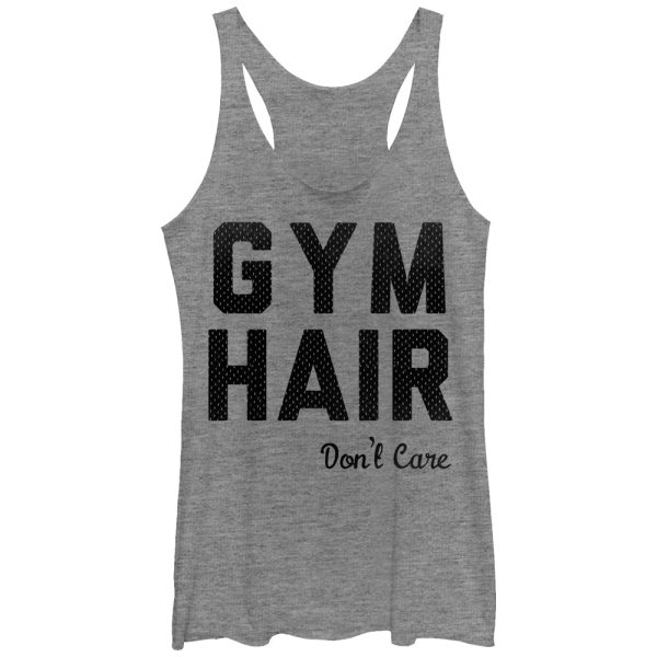 Women_s CHIN UP Gym Hair Don_t Care Racerback Tank Top