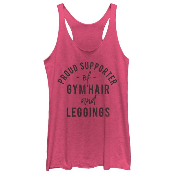 Women_s CHIN UP Gym Hair and Leggings Racerback Tank Top