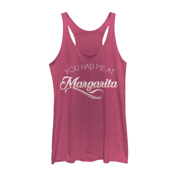 Women_s CHIN UP Had Me at Margarita Racerback Tank Top