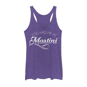 Women_s CHIN UP Had Me at Martini Racerback Tank Top