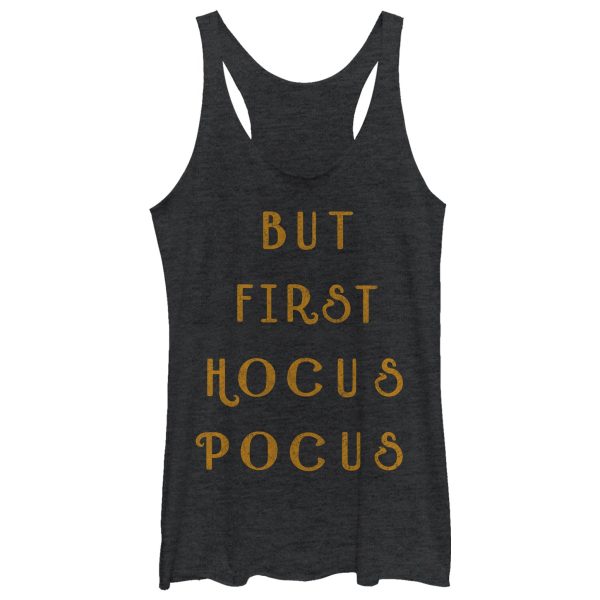 Women_s CHIN UP Halloween First Hocus Pocus Racerback Tank Top