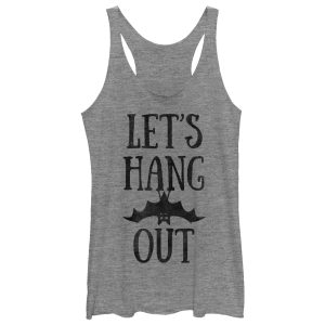 Women_s CHIN UP Halloween Hang Out Bat Racerback Tank Top