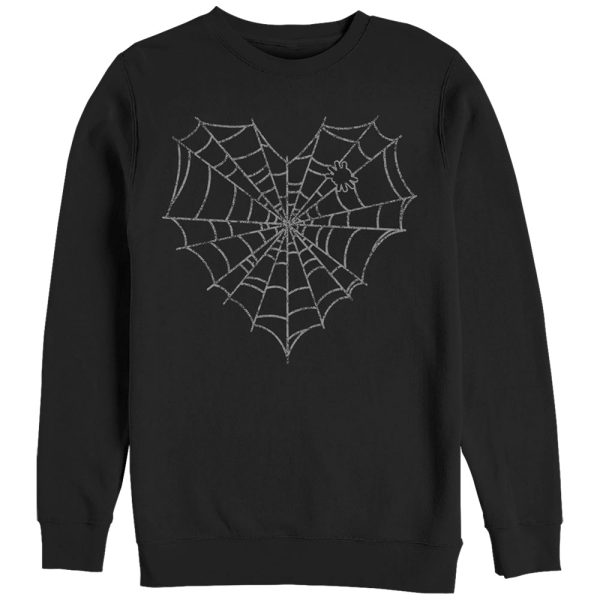 Women_s CHIN UP Halloween Heart Spider Web Sweatshirt