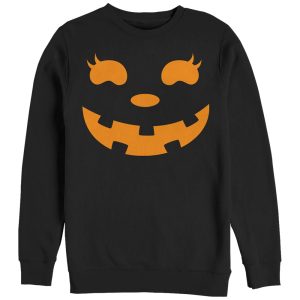 Women_s CHIN UP Halloween Jack o_ Lantern Face Sweatshirt