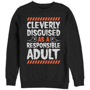 Women_s CHIN UP Halloween Responsible Disguise Sweatshirt