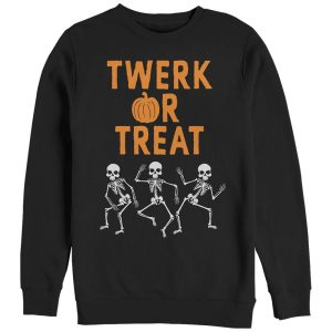 Women_s CHIN UP Halloween Twerk or Treat Skeleton Sweatshirt