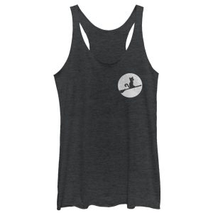 Women_s CHIN UP Halloween Witch Cat Racerback Tank Top