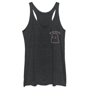 Women_s CHIN UP Halloween You Are Bootiful Ghost Racerback Tank Top