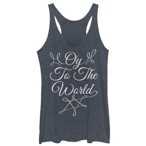 Women_s CHIN UP Hanukkah Oy to the World Racerback Tank Top