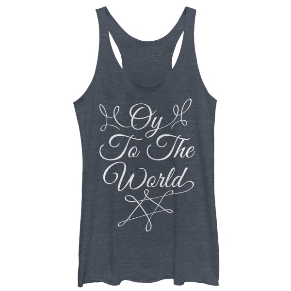 Women_s CHIN UP Hanukkah Oy to the World Racerback Tank Top