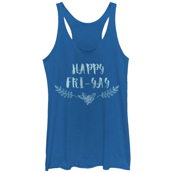 Women_s CHIN UP Happy Friday Yay Racerback Tank Top