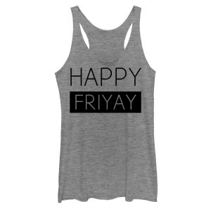 Women_s CHIN UP Happy Friyay Racerback Tank Top