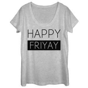 Women_s CHIN UP Happy Friyay Scoop Neck