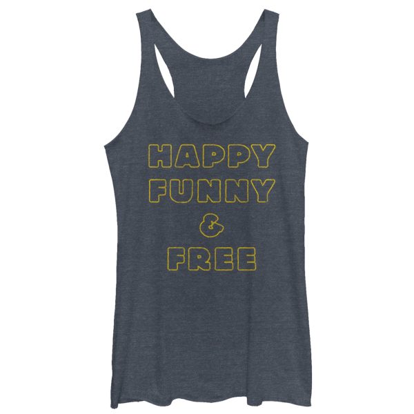 Women_s CHIN UP Happy Funny Free Racerback Tank Top