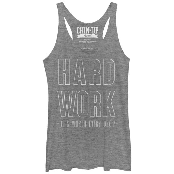 Women_s CHIN UP Hard Work Racerback Tank Top