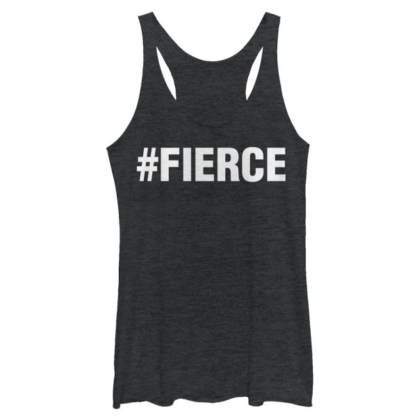 Women_s CHIN UP Hashtag Fierce Racerback Tank Top