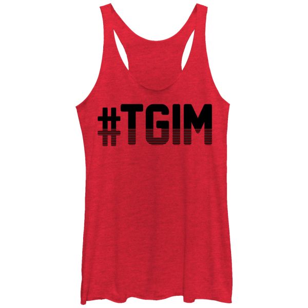 Women_s CHIN UP Hashtag TGIM Racerback Tank Top