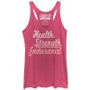 Women_s CHIN UP Health Strength Endurance Racerback Tank Top