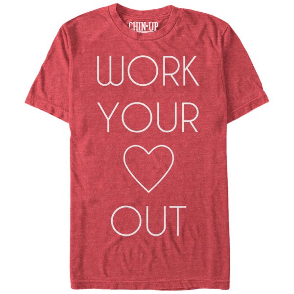 Women_s CHIN UP Heart Boyfriend Tee