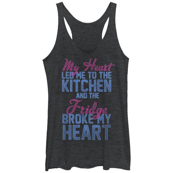 Women_s CHIN UP Heart Led Me to Kitchen Racerback Tank Top