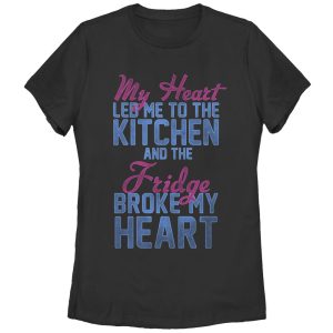 Women_s CHIN UP Heart Led Me to Kitchen T-Shirt