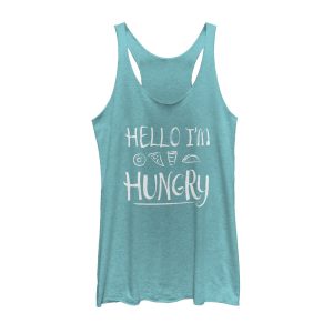 Women_s CHIN UP Hello I_m Hungry Racerback Tank Top