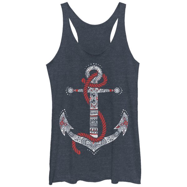 Women_s CHIN UP Henna Anchor Racerback Tank Top