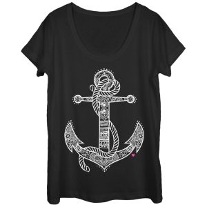 Women_s CHIN UP Henna Anchor Scoop Neck