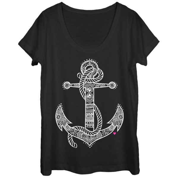 Women_s CHIN UP Henna Anchor Scoop Neck