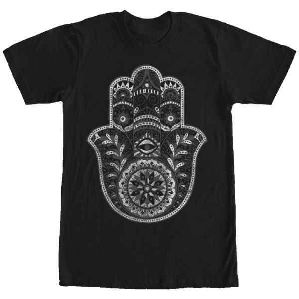 Women_s CHIN UP Henna Hamsa Hand Boyfriend Tee